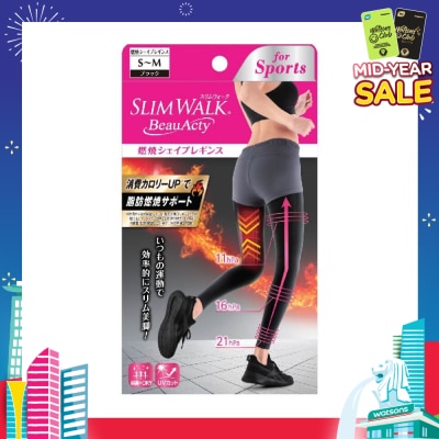 SLIM WALK PH750 Beauacty Compression Shape Leggings For Sports, Intense Lifting Action On Your Entire Lower Body And Helps You Burn More Calories (1 Pair)