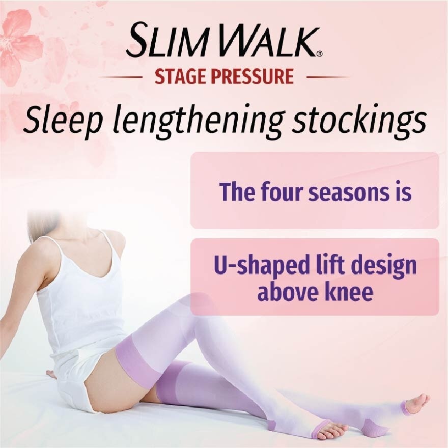 PH799 Comp Open Toe, Compression Open Toe Socks For Night (Long) Lets You Wake Up To Beautiful And Refreshed Legs (1 Pair)