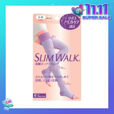 SLIM WALK PH799 Comp Open Toe, Compression Open Toe Socks For Night (Long) Lets You Wake Up To Beautiful And Refreshed Legs (1 Pair)