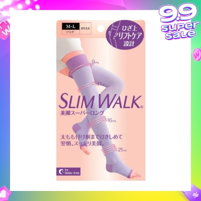 SLIM WALK PH800 Comp Open Toe, Compression Open Toe Socks For Night (Long) Lets You Wake Up To Beautiful And Refreshed Legs (1 Pair)
