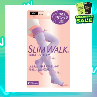 SLIM WALK PH800 Comp Open Toe, Compression Open Toe Socks For Night (Long) Lets You Wake Up To Beautiful And Refreshed Legs (1 Pair)