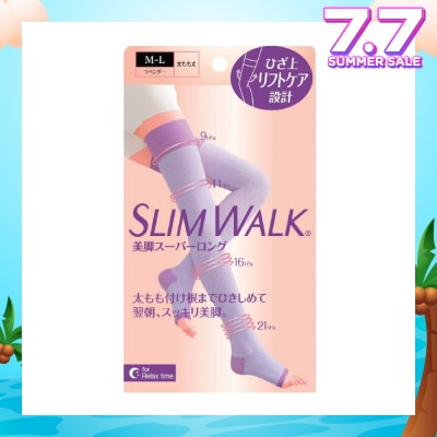 SLIM WALK PH800 Comp Open Toe, Compression Open Toe Socks For Night (Long) Lets You Wake Up To Beautiful And Refreshed Legs (1 Pair)