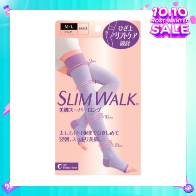 SLIM WALK PH800 Comp Open Toe, Compression Open Toe Socks For Night (Long) Lets You Wake Up To Beautiful And Refreshed Legs (1 Pair)