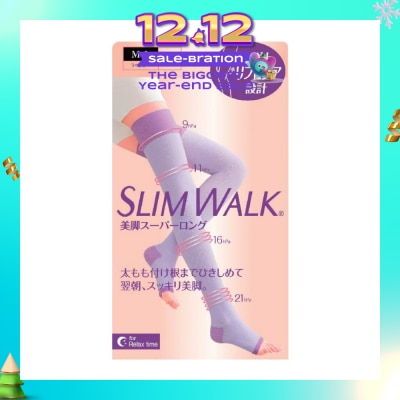 SLIM WALK PH800 Comp Open Toe, Compression Open Toe Socks For Night (Long) Lets You Wake Up To Beautiful And Refreshed Legs (1 Pair)