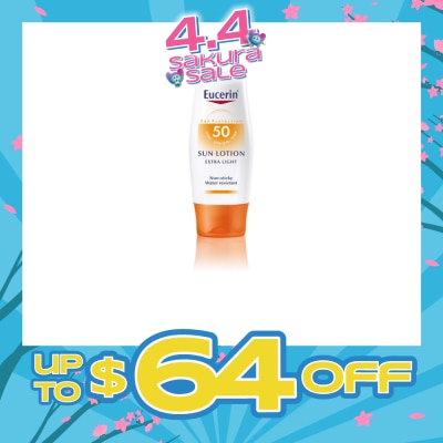 EUCERIN - Sun Lotion for Body Extra Light SPF50 (Non-Sticky + Water Resistant) 150ml