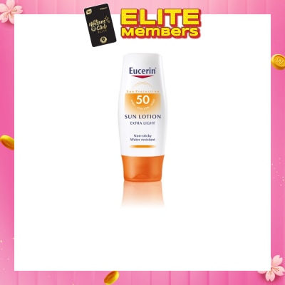 EUCERIN Sun Lotion for Body Extra Light SPF50 (Non-Sticky + Water Resistant) 150ml