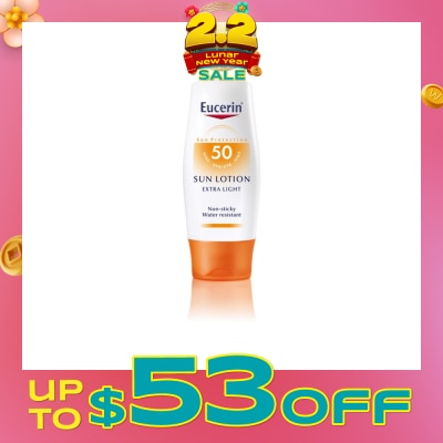 EUCERIN Sun Lotion for Body Extra Light SPF50 (Non-Sticky + Water Resistant) 150ml