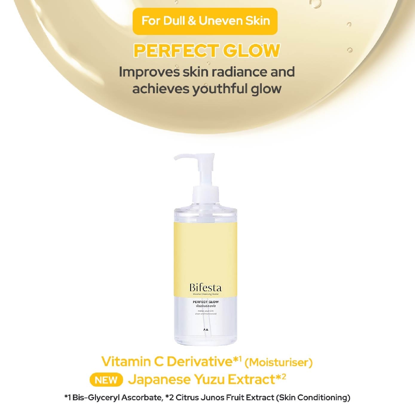 Micellar Cleansing Water Perfect Glow (Gentle On Skin And Effectively Removes Impurities) 400ml