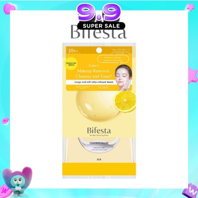 BIFESTA - Micellar Cleansing Sheet Perfect Glow (Removes Makeup, Cleanses And Tones With 1 Wipes) 10s image