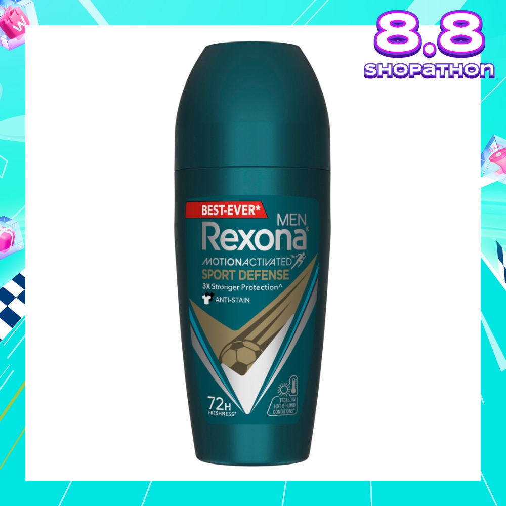 Men Motion Activated Sport Defense Antiperspirant Deodorant Roll On (Anti Stain & A Modern Fresh Scent) 45ml
