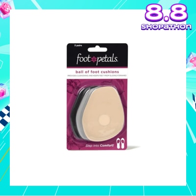 FOOT PETALS Ball Of Foot Cushions (Keep Feet From Sliding Forward, Reducing Burning Pain And Preventing Calluses) 3 Pairs