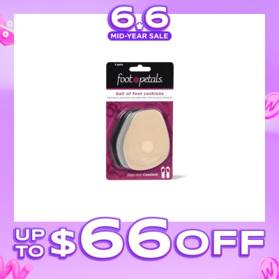 FOOT PETALS - Ball Of Foot Cushions (Keep Feet From Sliding Forward, Reducing Burning Pain And Preventing Calluses) 3 Pairs