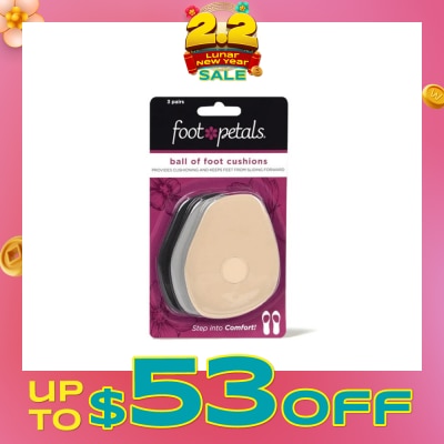 FOOT PETALS Ball Of Foot Cushions (Keep Feet From Sliding Forward, Reducing Burning Pain And Preventing Calluses) 3 Pairs