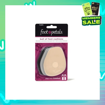 FOOT PETALS Ball Of Foot Cushions (Keep Feet From Sliding Forward, Reducing Burning Pain And Preventing Calluses) 3 Pairs
