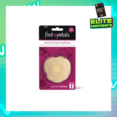 FOOT PETALS Ball Of Foot Cushions With Extra Cushion (Keep Feet From Sliding Forward, Reducing Burning Pain And Preventing Calluses) Khaki, 1 Pair