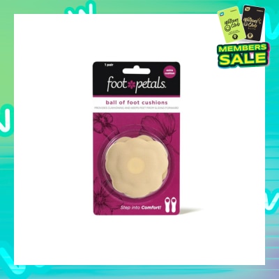 FOOT PETALS Ball Of Foot Cushions With Extra Cushion (Keep Feet From Sliding Forward, Reducing Burning Pain And Preventing Calluses) Khaki, 1 Pair
