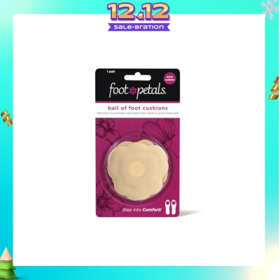 FOOT PETALS Ball Of Foot Cushions With Extra Cushion (Keep Feet From Sliding Forward, Reducing Burning Pain And Preventing Calluses) Khaki, 1 Pair
