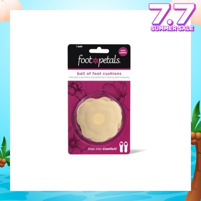 FOOT PETALS Ball Of Foot Cushions With Extra Cushion (Keep Feet From Sliding Forward, Reducing Burning Pain And Preventing Calluses) Khaki, 1 Pair