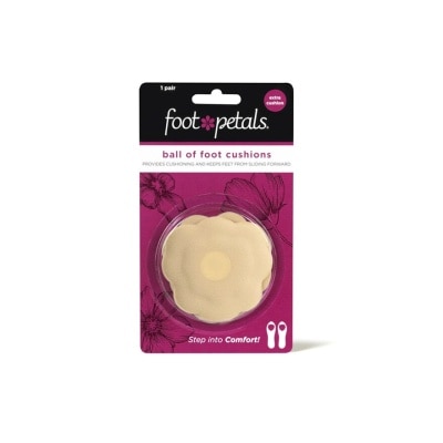 FOOT PETALS Ball Of Foot Cushions With Extra Cushion (Keep Feet From Sliding Forward, Reducing Burning Pain And Preventing Calluses) Khaki, 1 Pair