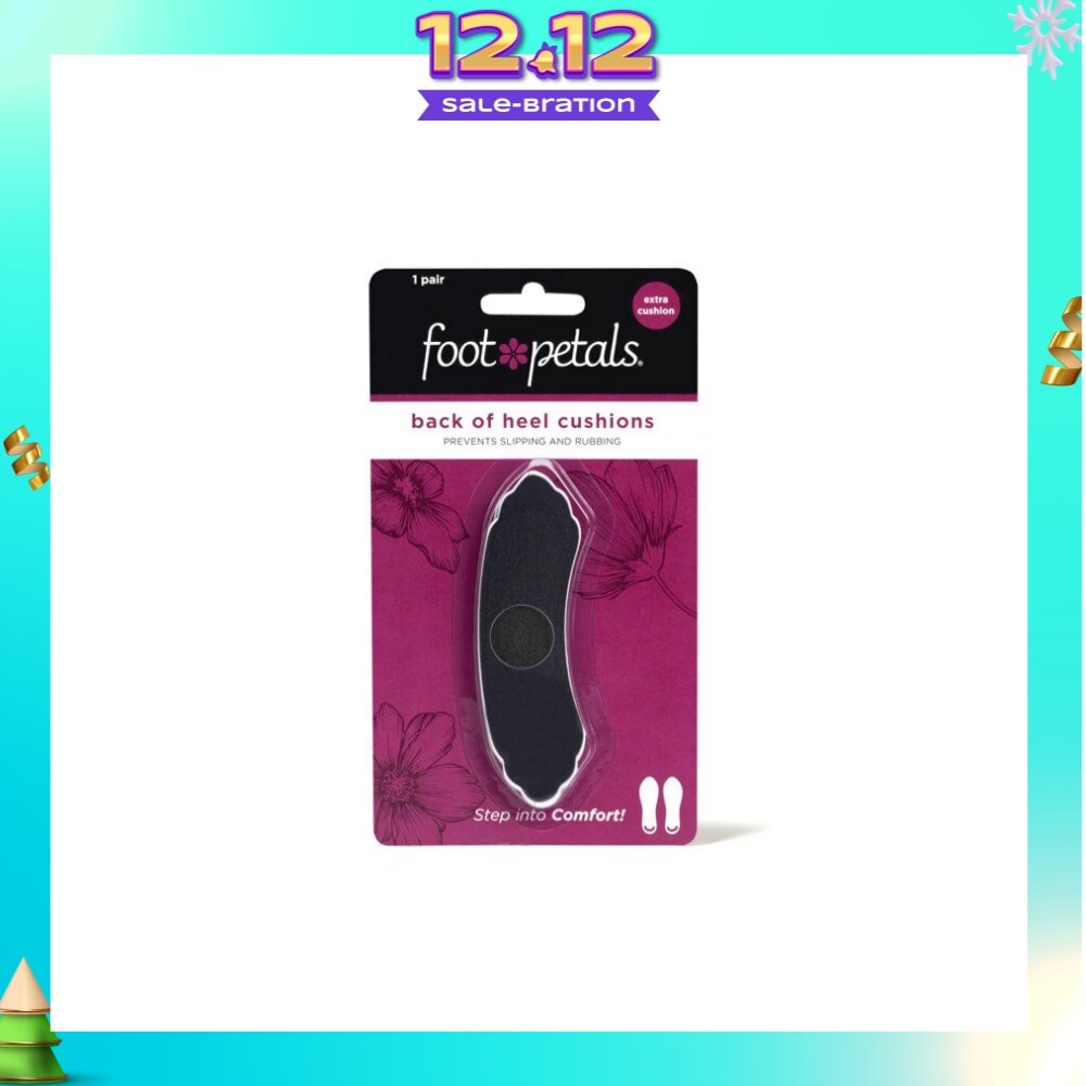 Back Of Heel Cushions With Extra Cushion (Keep Heels From Slipping In And Out Of Shoes, Reducing Blisters And Ankle Chaff) Black, 1 Pair