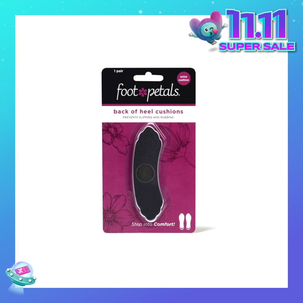 Back Of Heel Cushions With Extra Cushion (Keep Heels From Slipping In And Out Of Shoes, Reducing Blisters And Ankle Chaff) Black, 1 Pair