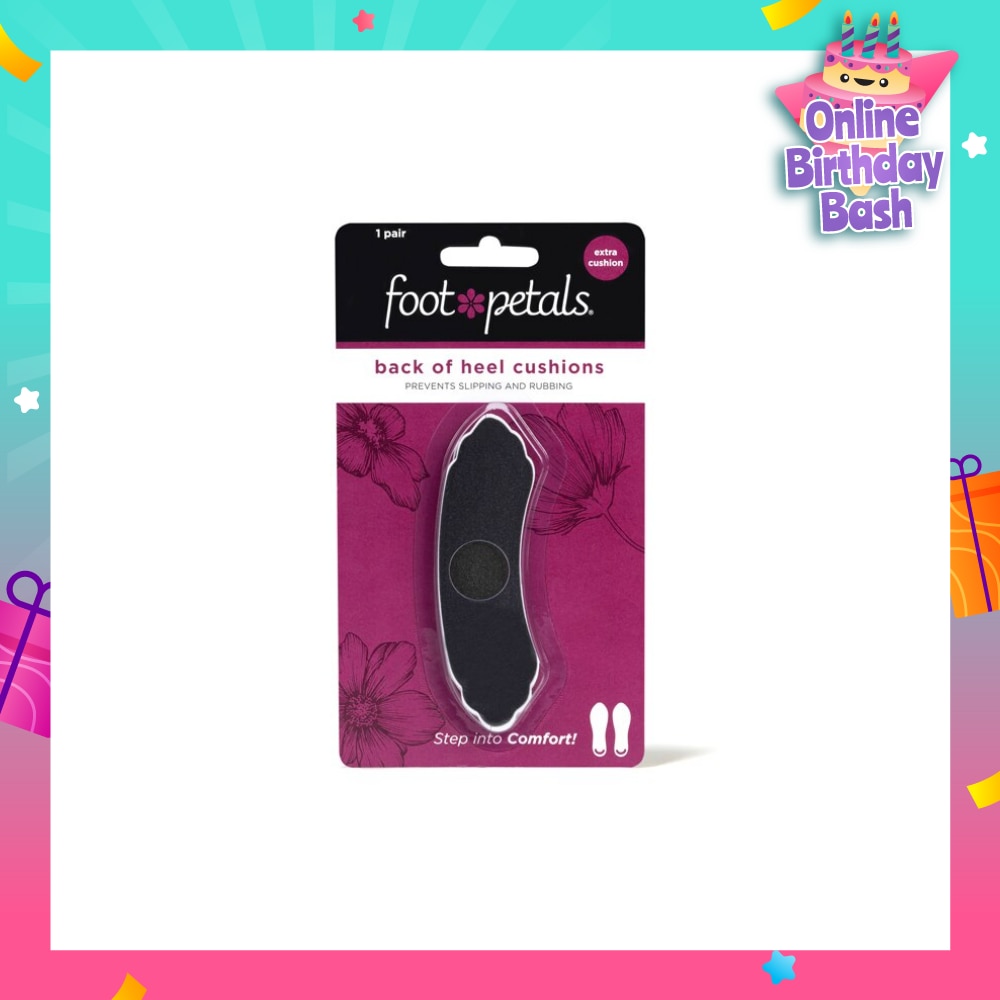 Back Of Heel Cushions With Extra Cushion (Keep Heels From Slipping In And Out Of Shoes, Reducing Blisters And Ankle Chaff) Black, 1 Pair