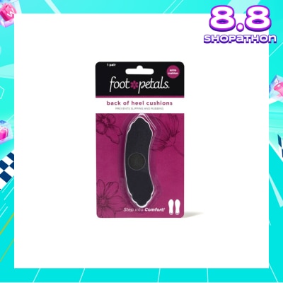 FOOT PETALS Back Of Heel Cushions With Extra Cushion (Keep Heels From Slipping In And Out Of Shoes, Reducing Blisters And Ankle Chaff) Black, 1 Pair