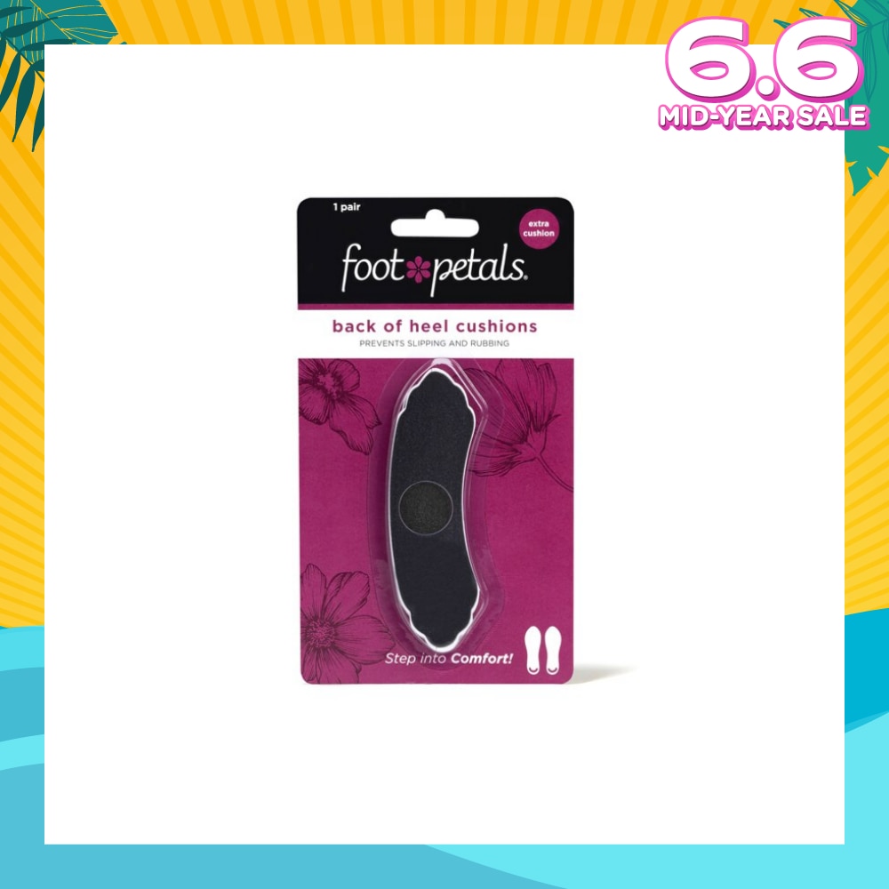 Back Of Heel Cushions With Extra Cushion (Keep Heels From Slipping In And Out Of Shoes, Reducing Blisters And Ankle Chaff) Black, 1 Pair
