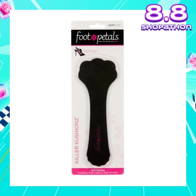 FOOT PETALS Killer Kushionz 3/4 Insoles (Keeps Feet From Sliding Forward And Helps Prevent Calluses From Forming) Black, 1 Pair