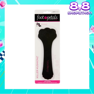 FOOT PETALS Killer Kushionz 3/4 Insoles (Keeps Feet From Sliding Forward And Helps Prevent Calluses From Forming) Black, 1 Pair