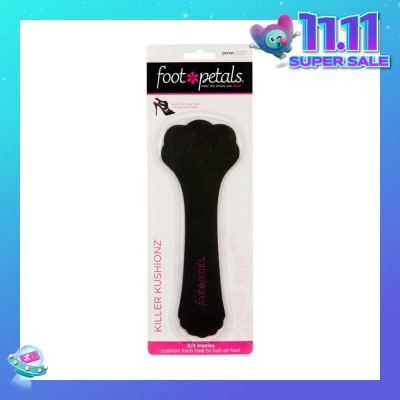 FOOT PETALS Killer Kushionz 3/4 Insoles (Keeps Feet From Sliding Forward And Helps Prevent Calluses From Forming) Black, 1 Pair