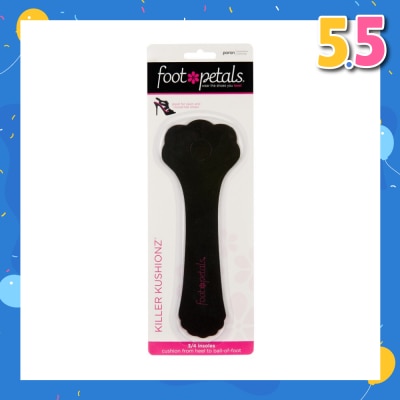 FOOT PETALS Killer Kushionz 3/4 Insoles (Keeps Feet From Sliding Forward And Helps Prevent Calluses From Forming) Black, 1 Pair