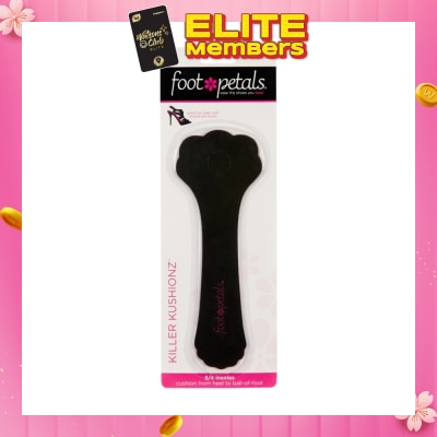 FOOT PETALS Killer Kushionz 3/4 Insoles (Keeps Feet From Sliding Forward And Helps Prevent Calluses From Forming) Black, 1 Pair