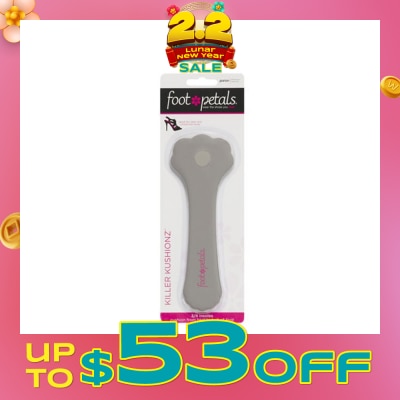 FOOT PETALS Killer Kushionz 3/4 Insoles (Keeps Feet From Sliding Forward And Helps Prevent Calluses From Forming) Silver Rose, 1 Pair