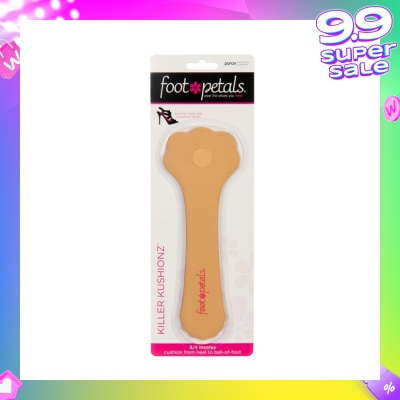 FOOT PETALS Killer Kushionz 3/4 Insoles (Keeps Feet From Sliding Forward And Helps Prevent Calluses From Forming) Buttercup, 1 Pair