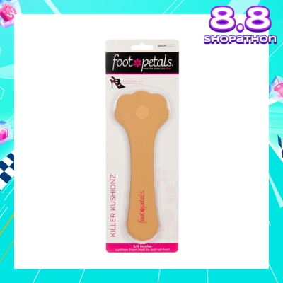 FOOT PETALS Killer Kushionz 3/4 Insoles (Keeps Feet From Sliding Forward And Helps Prevent Calluses From Forming) Buttercup, 1 Pair