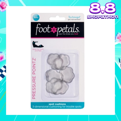 FOOT PETALS Technogel Pressure Pointz / Spot Cushions (Reduce Rubbing And Friction, Preventing Calluses And Blisters) 6s