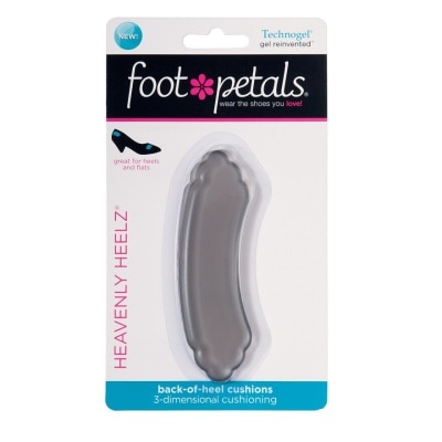 FOOT PETALS Technogel Heavenly Heelz / Back Of Heel Cushions (Keep Heels From Slipping In And Out Of Shoes, Reducing Blisters And Ankle Chaff) 1 Pair