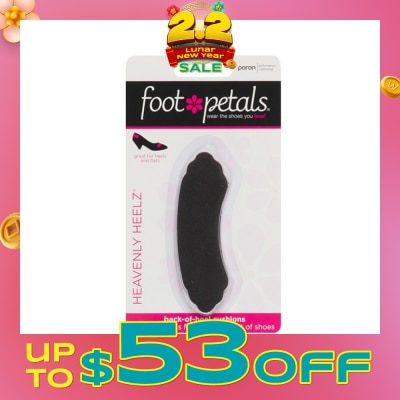 FOOT PETALS Heavenly Heelz / Back Of Heel Cushions (Keep Heels From Slipping In And Out Of Shoes, Reducing Blisters And Ankle Chaff) Black, 3 Pairs