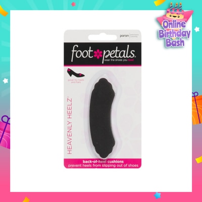 FOOT PETALS Heavenly Heelz / Back Of Heel Cushions (Keep Heels From Slipping In And Out Of Shoes, Reducing Blisters And Ankle Chaff) Black, 3 Pairs