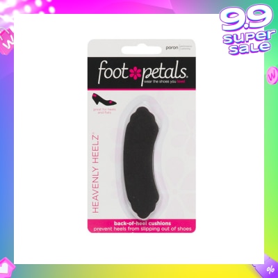 FOOT PETALS Heavenly Heelz / Back Of Heel Cushions (Keep Heels From Slipping In And Out Of Shoes, Reducing Blisters And Ankle Chaff) Black, 3 Pairs