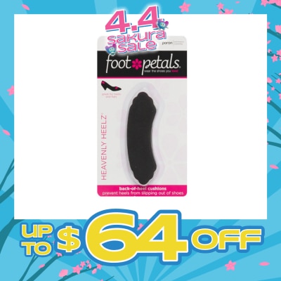 FOOT PETALS - Heavenly Heelz / Back Of Heel Cushions (Keep Heels From Slipping In And Out Of Shoes, Reducing Blisters And Ankle Chaff) Black, 3 Pairs