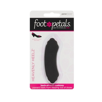 FOOT PETALS Heavenly Heelz / Back Of Heel Cushions (Keep Heels From Slipping In And Out Of Shoes, Reducing Blisters And Ankle Chaff) Black, 3 Pairs