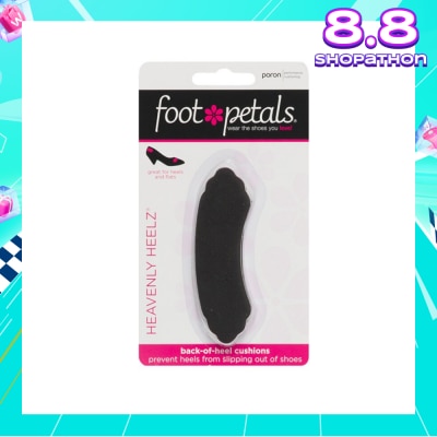 FOOT PETALS Heavenly Heelz / Back Of Heel Cushions (Keep Heels From Slipping In And Out Of Shoes, Reducing Blisters And Ankle Chaff) Black, 3 Pairs