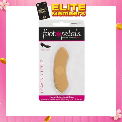 FOOT PETALS Heavenly Heelz / Back Of Heel Cushions (Keep Heels From Slipping In And Out Of Shoes, Reducing Blisters And Ankle Chaff) Buttercup, 3 Pairs