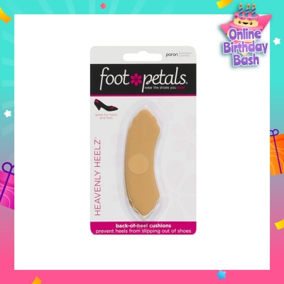 FOOT PETALS Heavenly Heelz / Back Of Heel Cushions (Keep Heels From Slipping In And Out Of Shoes, Reducing Blisters And Ankle Chaff) Buttercup, 3 Pairs