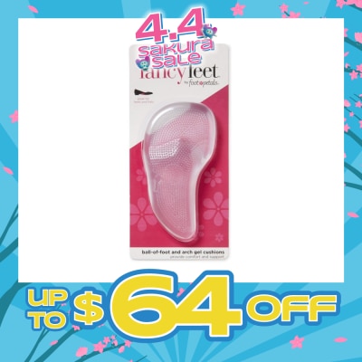 FOOT PETALS - Ball Of Foot And Arch Gel Cushions (Keep Your Feet From Sliding Forward, Reduce Foot Fatigue And Provide Arch Support) 1 Pair