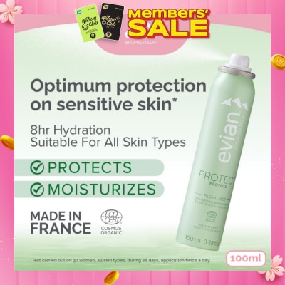 EVIAN Facial Mist Protect Organic Certified 100ml (Expiry: Jun`2026)