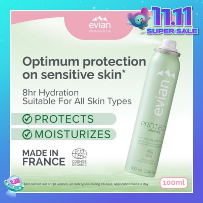 EVIAN Facial Mist Protect Organic Certified 100ml (Expiry: Jun`2026)