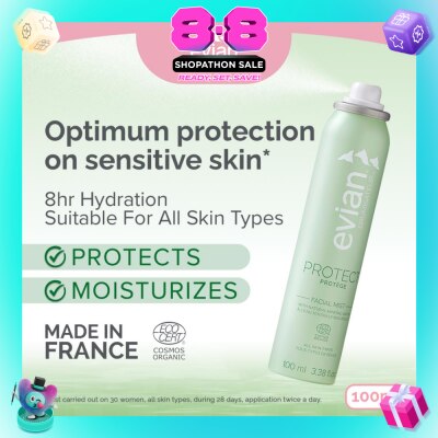 EVIAN - Facial Mist Protect Organic Certified 100ml (Expiry: Apr`2027)